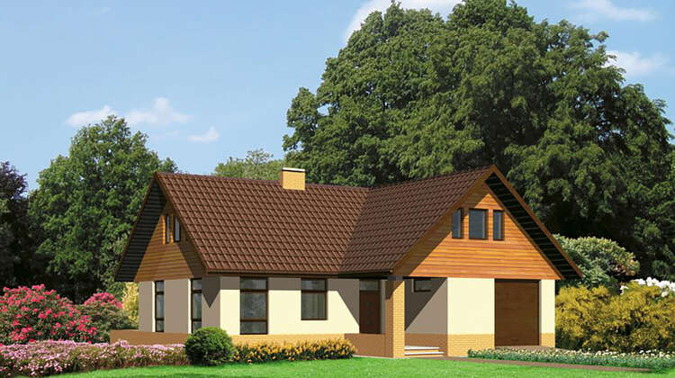 Двухэтажный миловидный дом