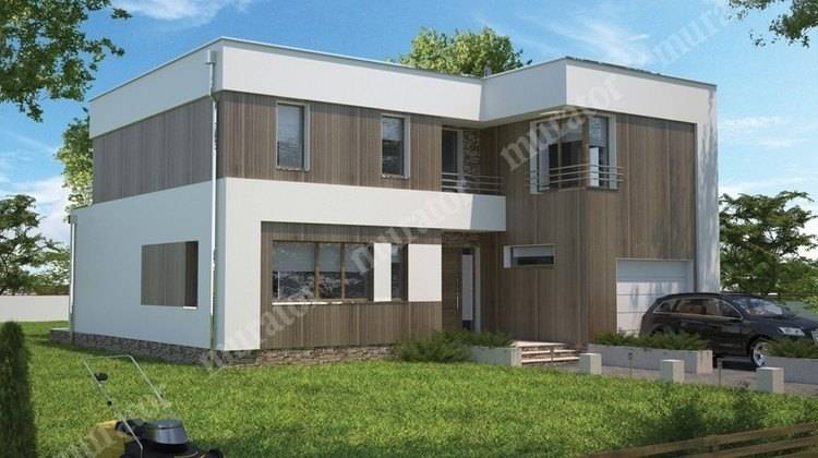 Проект жилого дома в стиле минимализма на 2 этажа