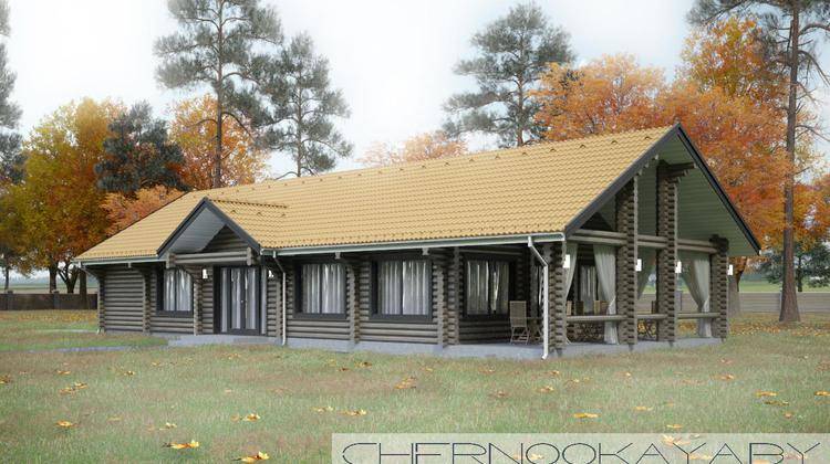 Одноэтажный коттедж для загородных торжественных встреч