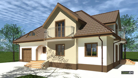 Проект классического дома с мансардой общей площадью 272 кв.м.