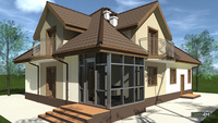 Проект классического дома с мансардой общей площадью 272 кв.м.