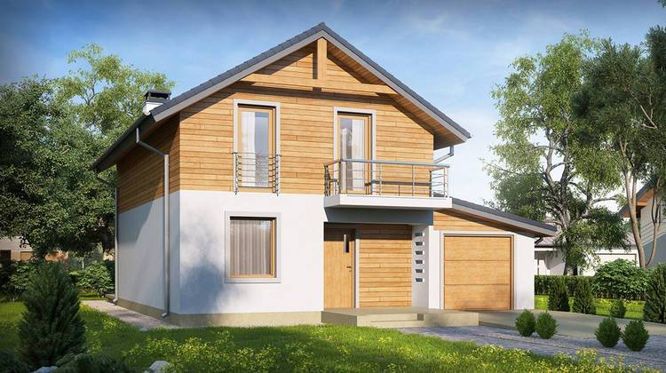 Проект двухэтажного просторного дома в традиционном стиле