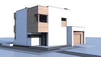 Проект современного компактного дома с гаражом