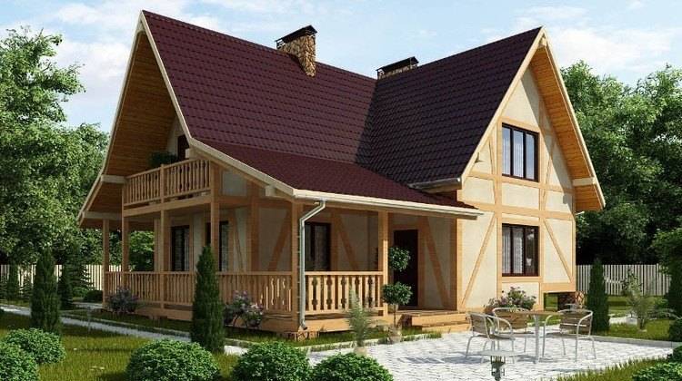 Каркасный дом с мансардой