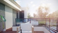 Современный таунхаус в минималистичном стиле с просторными террасами для отдыха