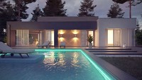 Шикарный одноэтажный дом с бассейном