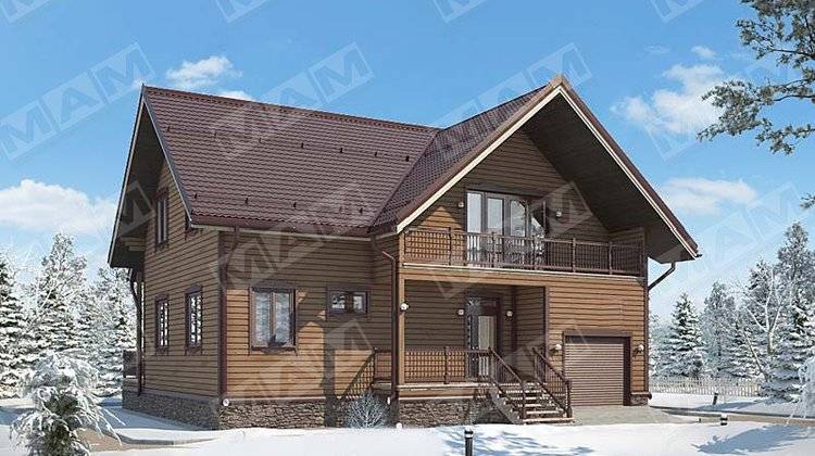 Проект уютного загородного коттеджа площадью 220 m²