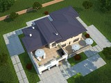 Проект удобного коттеджа для отдыха с плоской крышей