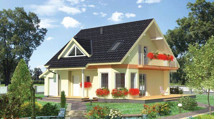 Проект небольшого дома с двухскатной кровлей