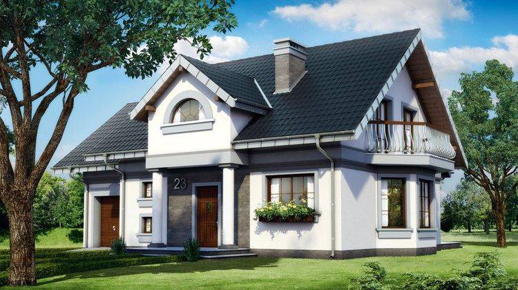 Большой загородный дом с цокольным этажом