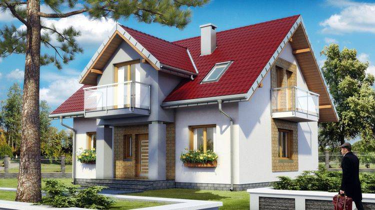 Стильный коттедж на два этажа