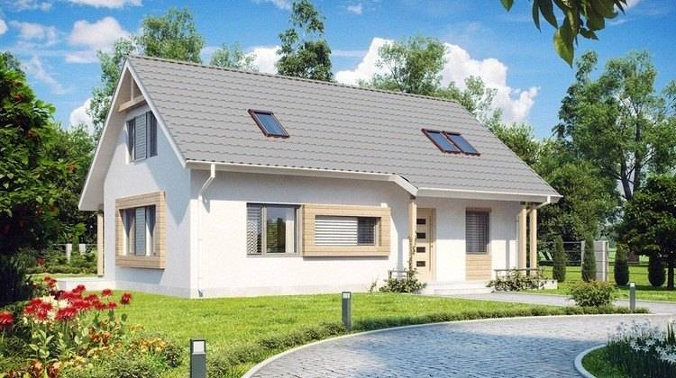 Мансардный коттедж с оригинальным дизайном