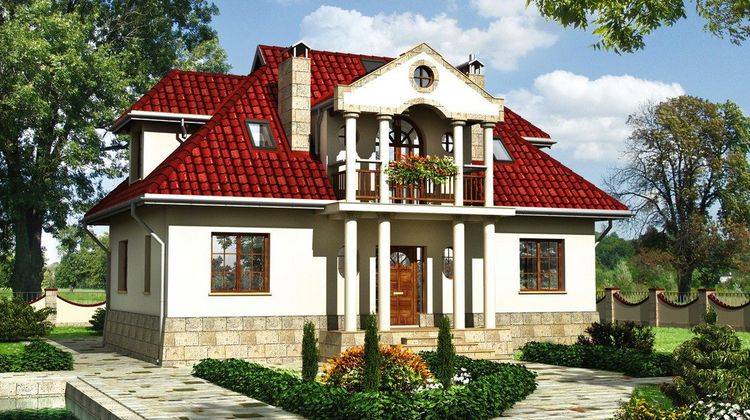 Помпезное строение с полукруглой гостиной