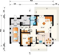 Дом площадью более 150 m² с угловым эркером