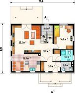 Двухэтажный дом с праздничным экстерьером