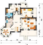 Стильный особняк с цокольным этажом и балконами