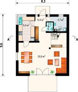 Современный комфортный дом со стеклянным выходом на террасу