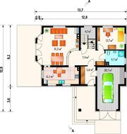 Уютный дом с пятью спальнями и гаражом для автомобиля
