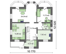 Красивый проект уютного дома 11 на 11