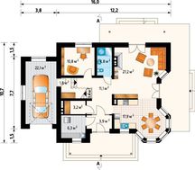 Удобная усадьба в два этажа с эркером, мансардными окнами и крытой верандой
