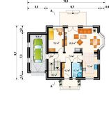 Загородный дом в современном стиле с изящным эркером и двумя балконами