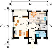 Красивый загородный дом для небольшой семьи