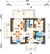 Красивый загородный особняк с мансардным этажом