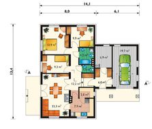 Компактный загородный коттедж в деревенском стиле