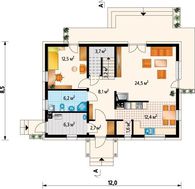 Проект небольшого дома с уютными комнатами