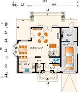 Проект практичного двухэтажного дома с пятью спальнями