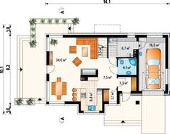 Проект красивого дома с пятью спальнями