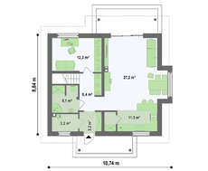 Дом с эркером и кабинетом на первом этаже