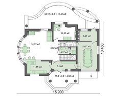 Архитектурный проект красивого особняка с элегантным дизайном