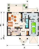 Архитектурный проект стильного загородного дома с большими комнатами
