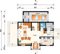 Проект классического дома 12 на 12
