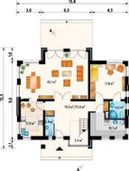 Проект невероятной усадьбы с пятью комнатами и большой кухней