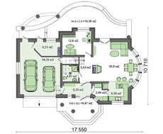 Стильный загородный особняк с шестью светлыми комнатами и большой кухней
