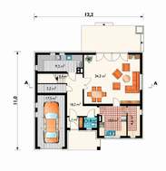 Проект загородной усадьбы с площадью 200 m²