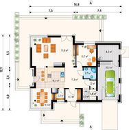 Мансардный коттедж с большими угловыми панорамными окнами
