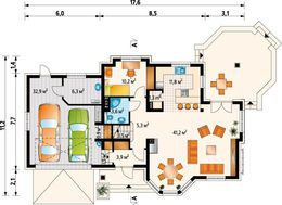 Проект просторного дома 17 на 11