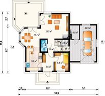 Небольшая усадьба с мансардой 11 на 9 площадью более 200 m²