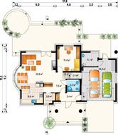 Великолепный проект дома с гаражом на два автомобиля