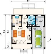 Мансардный коттедж 9 на 9