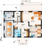 Коттедж 9 на 13