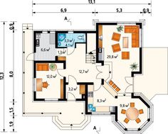 Проект небольшого дома с интересным дизайнерским решением