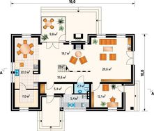 Особняк на два этажа с зимним садом