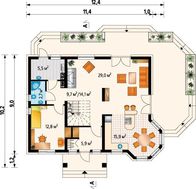 Проект коттеджа с 7 спальнями