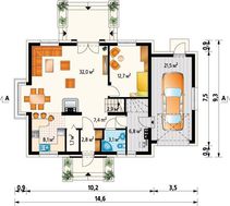 План элегантного двухэтажного особняка с четырьмя ажурными балконами