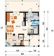Современный жилой дом с просторной террасой
