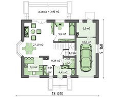 Изысканный особняк с балконами и эркером